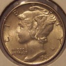 1941-D Mercury Head Silver Dime GEM BU FSB #01074