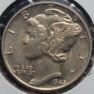 1945 Mercury Head Silver Dime GEM #0324