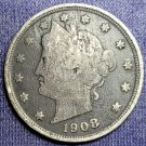 1908 Liberty "V" Nickel F12 Dark #0627
