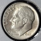 1948 Roosevelt Silver Dime GEM BU With FT #0648