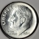 1964 Roosevelt Silver Dime GEM BU With FT #0649