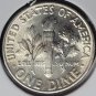 1947 Roosevelt Silver Dime GEM BU With FULL TORCH #0657