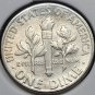 1957 Roosevelt Silver Dime GEM BU With FULL TORCH #0720