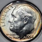 1958 Roosevelt Silver Dime Gem BU With FULL TORCH #0681