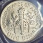 1961 Roosevelt Silver Dime GEM BU With FT In The Cello #0736