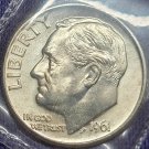 1961-D Roosevelt Silver Dime GEM BU With FT In The Cello #0739