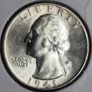 1941 Washington Silver Quarter GEM BU #0956