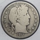 1911-D Barber Silver Half Dollar G+ #01112