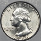 1964 Washington Silver Quarter GEM BU #01167
