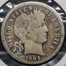1905-O Barber Silver Dime VG Details #01174