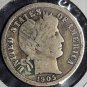 1905-O Barber Silver Dime VG Details #01174