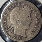 1910-D Barber Silver Dime VG #01181