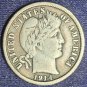 1914-D Barber Silver Dime VF #01186