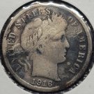 1916-S Barber Silver Dime F12 #01187