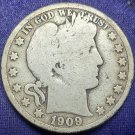 1909-O Barber Silver Half Dollar G+ #01227