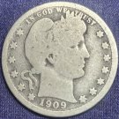 1909 Barber Silver Quarter G #01233