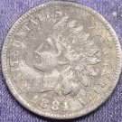1884 Indian Head Cent XF Details #01296