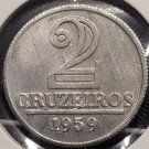 KM #571 Brazil 1959 2cz UNC #01303