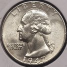 1947 Washington Silver Quarter GEM BU #01247