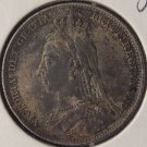 KM #774 Great Britain 1892 Silver Shilling AU Details #0994