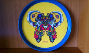Peter Max rare Butterfly design collector tray