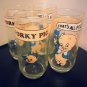 Porky Pig glasses / Arby's collectible / 1966 / set of 4