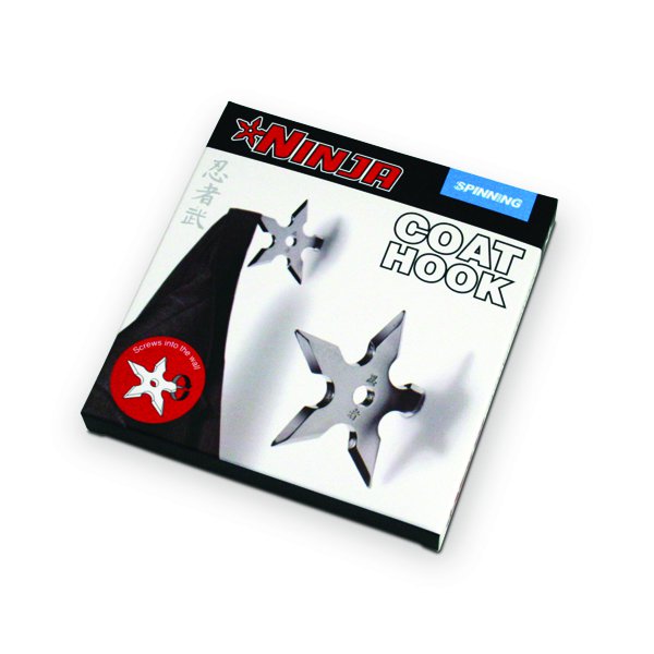 Ninja Star Coat Hook Throwing Star Novelty Shuriken Spinning Hat