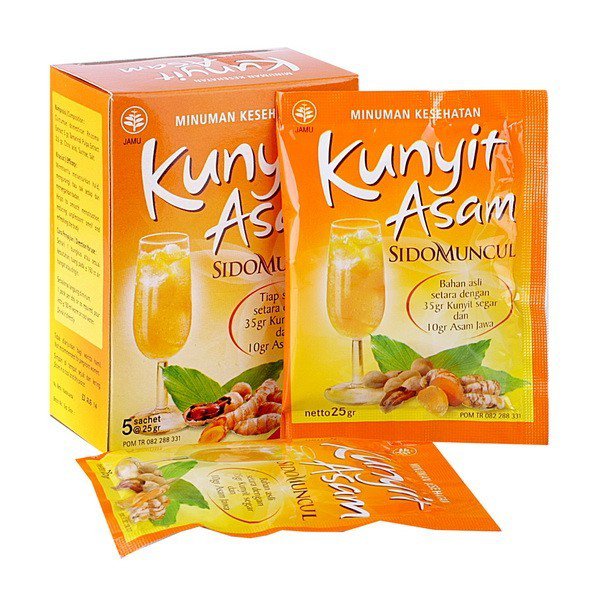 Jamu Kunyit Asam Tumeric Drink For Women 2 Boxes @5 Sachets