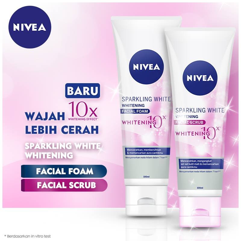 Nivea Visage Sparkling White Whitening Foam 100g