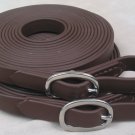 Biothane 17' Driving Lines Single Horse 1 Inch Buckle Brown