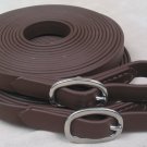 Biothane 17' Driving Lines Single Horse 5/8 Inch Buckle Brown
