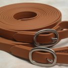 Biothane 20' Driving Lines Single Horse 3/4 Inch Buckle Tan