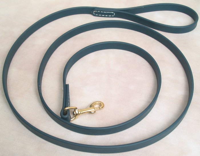 6' Long 5/8" Hunter Green Beta Biothane Dog Leash