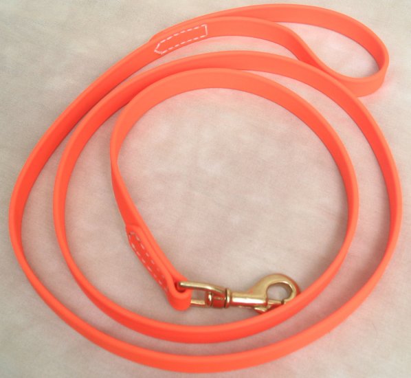 6' Long 3/4" Bright Orange Beta Biothane Dog Leash
