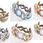 1PCS CHARM CRYSTAL RHINESTONE CUFF ANIMAL EXQUISITE PRETTY BRACELET BANGLE WATCH