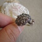 Smoky Crystal Peacock Ring