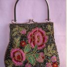 Vintage Rose Beaded Clutch--Was 60.85 USD