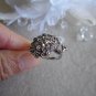 Smoky Crystal Peacock Ring