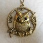 Adorable Bronze Baby Owl Pendant