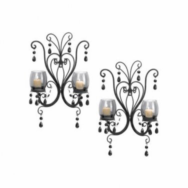 Midnight Elegance Candle Wall Sconces
