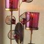 Peacock Plume Wall Sconce (Pink)