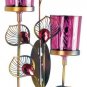 Peacock Plume Wall Sconce (Pink)