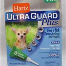 Hartz UltraGuard Plus Dog Flea Tick Mosquito Drops 3 Month Supply 4-15lbs 3 PAK