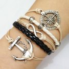 Bracelet, Compass, Infinity, Flower Bead & Anchor Bracelet, Charm Bracelets