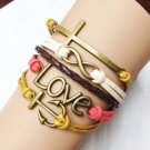 Infinity Wish Bracelet, Cross Bracelet, Love Bracelet, Anchor Bracelet