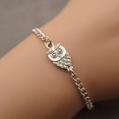 Owl bracelet,friend gift,Christmas gift,antique silver owl pendant)