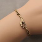 giraffe bracelet,friend gift,antique bronze little giraffe pendant