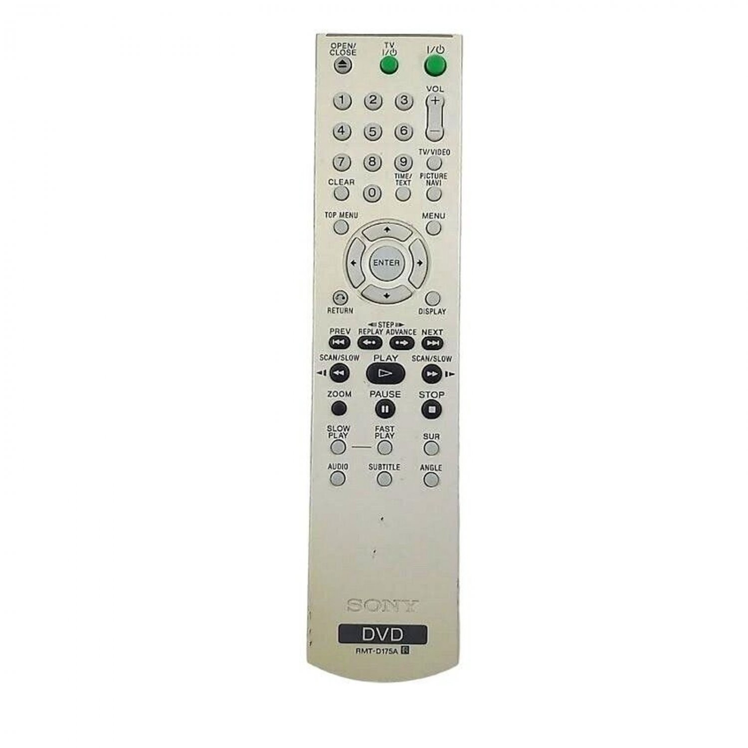 Sony RMT-175A DVD Remote Control Tested Works Genuine OEM