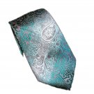 Alfani Blue Gray Paisley Tie Silk Necktie 3 X 58 Inches