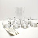 Vintage Princess House Martini Pitcher Etched Glass + 6 Glasses Cocktail